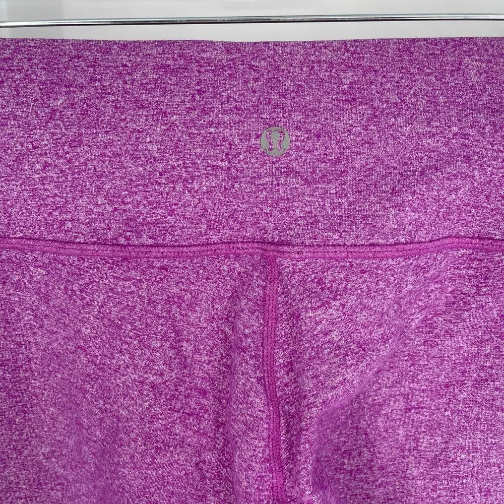 Lululemon Wunder Under Crop Leggings Heathered Pink Size 6‎